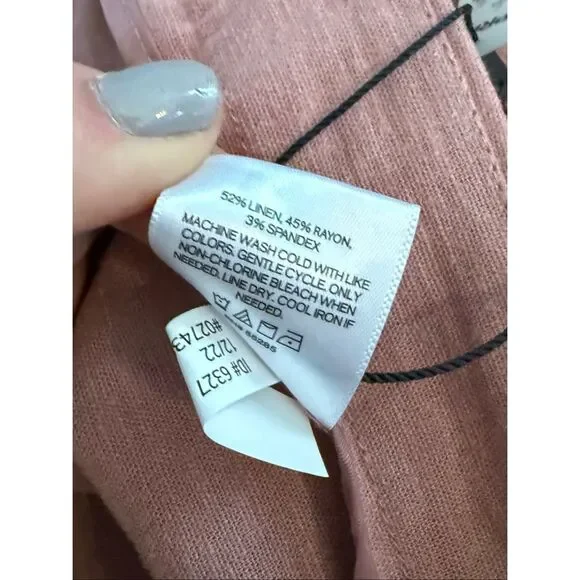 Express NWT pink linen wide leg trouser pant size XL - Picture 7 of 8